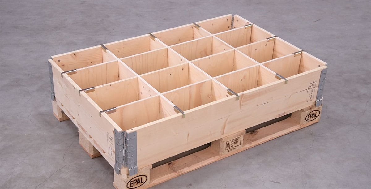 Pallkrageavdelare Pallkrageavdelare i slitsad plywood – 16 fack - image 3