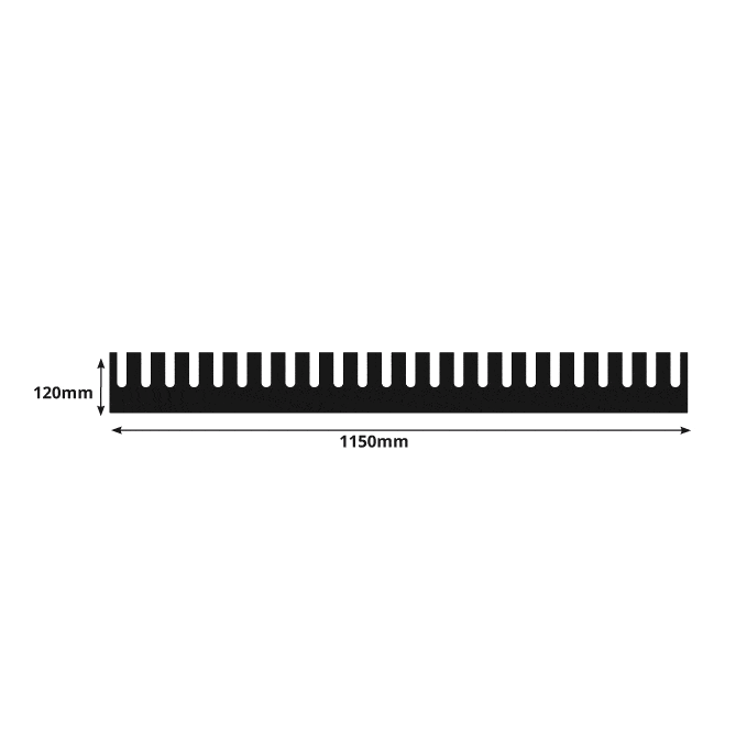 Pallavdelare i plast, fingerlist, 1150 x 120 x 10 mm, standard - image 2