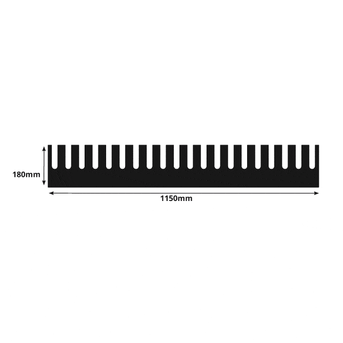 Pallavdelare i plast, fingerlist, 1150 x 180 x 15 mm, jumbo - image 2