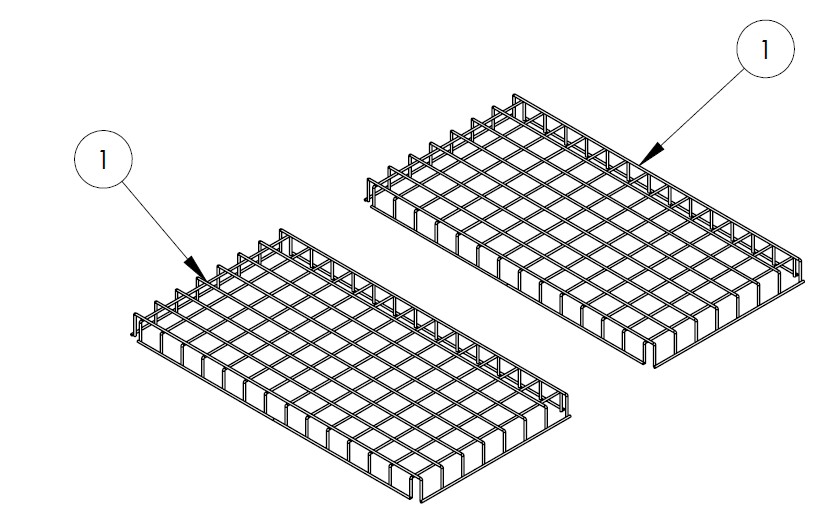 Trådnätssats för kortsideshanterad utdragsenhet, passar 300 kg 100% och 600 kg 70% eller 100% - image 2