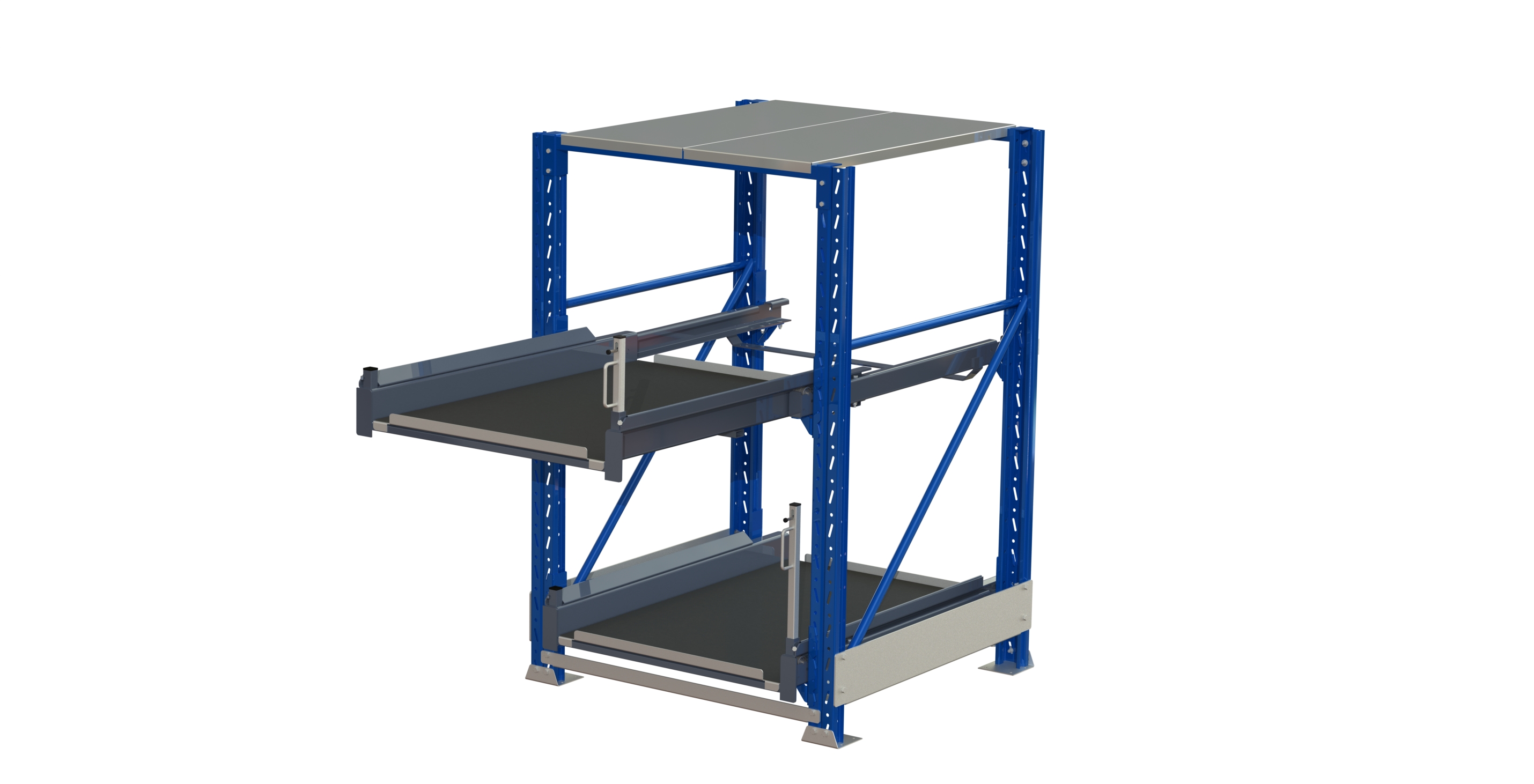 Tsu - tool storage unit, 2 pull-out units, 600 kg, 70% extension, with shelf lock - image 2