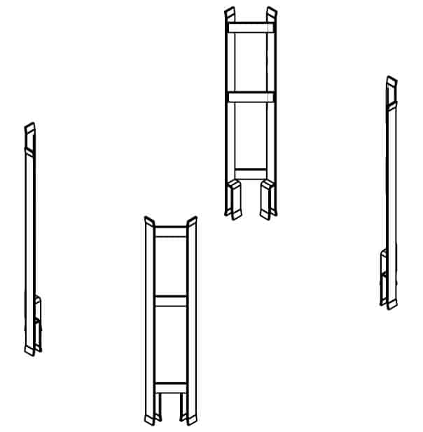 Palldistans, krage till pall, 700 mm, 1000 kg, 4-pack - image 2
