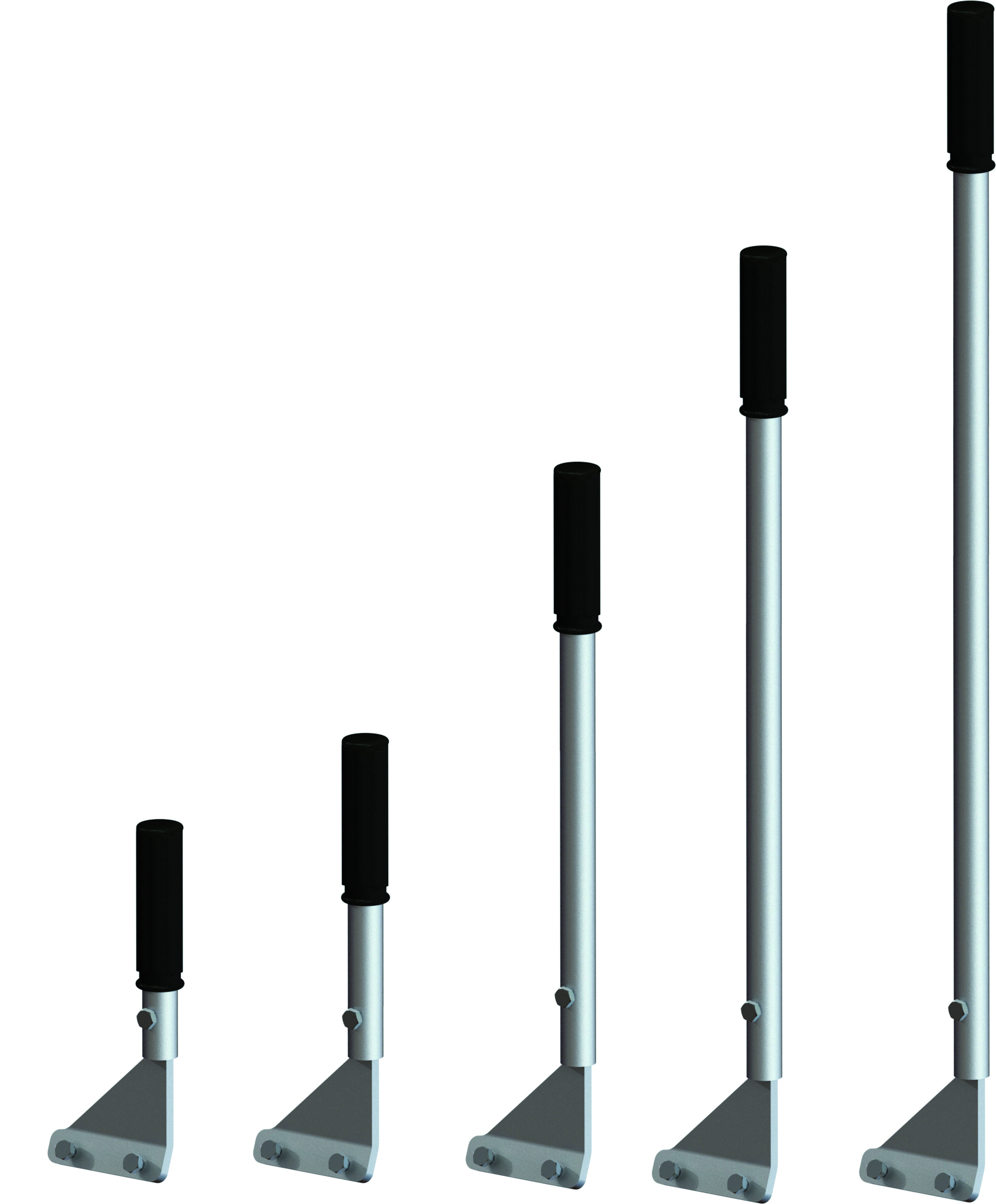 Standard sidohandtag för balkmonterad utdragsenhet, 330 mm höjd, vänster Standard sidohandtag för balkmonterad utdragsenhet, 330 mm höjd, vänster