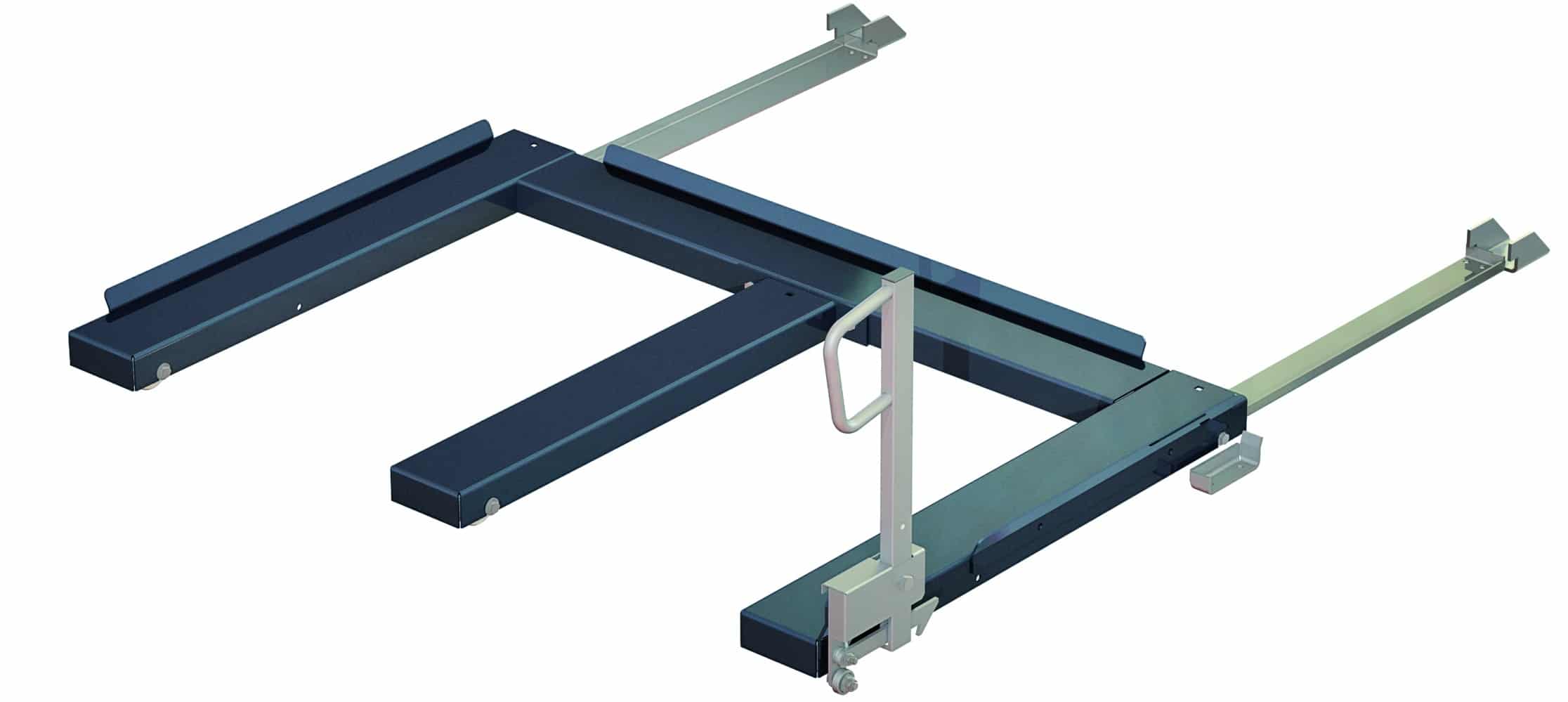 13 1505 25 Floor mounted pull-out unit ,1500 kg, front-loaded, long-side handled eur-pallet - image 2