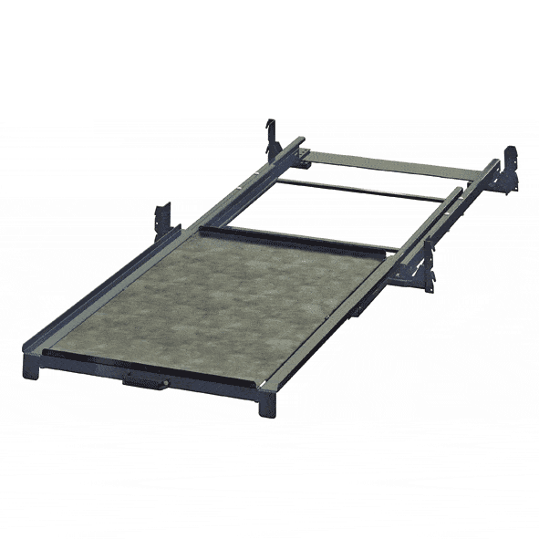 Upright-mounted pullout unit for pallet rack with steel shelf panel with 100% extension, 150 kg load capacity - image 2