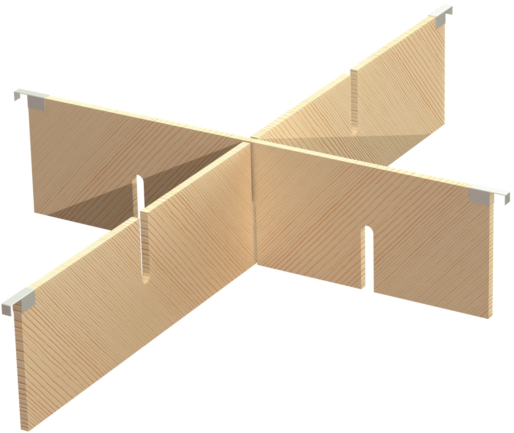 Pallkrageavdelare i slitsad plywood, 4 fack - image 2 Pallkrageavdelare i slitsad plywood, 4 fack - image 2