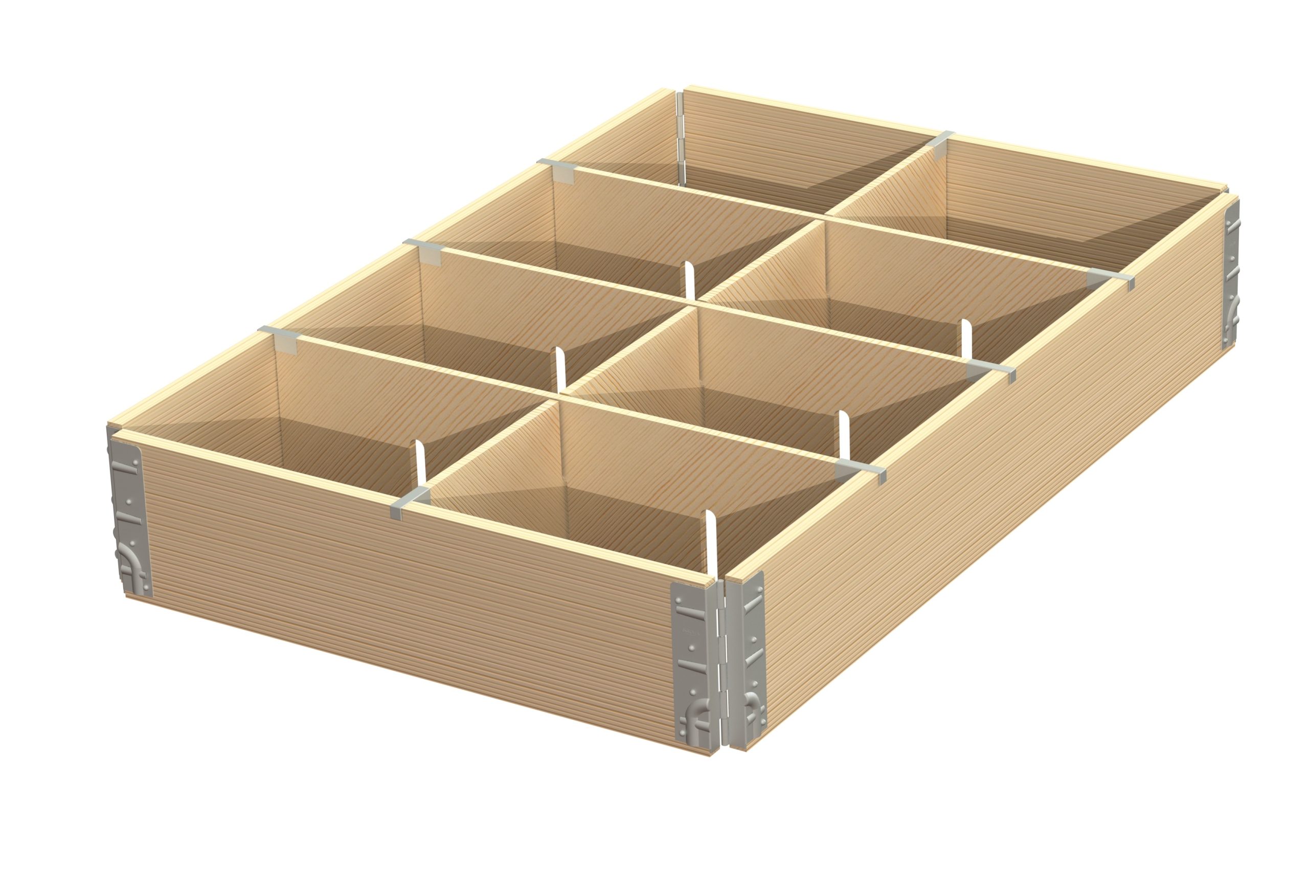 Komplett kit med pallkrage och avdelare för 8 fack
