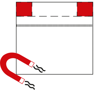 Illustratoner plastfickor magnetisk