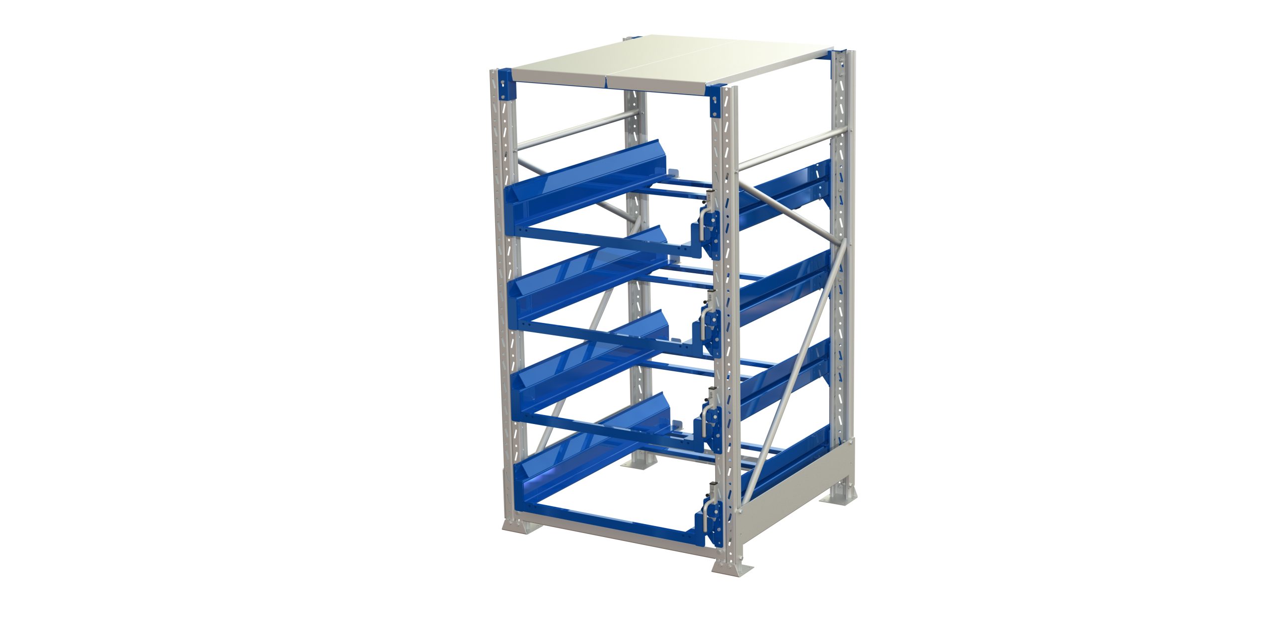 Psu - pallförvaringsmodul, 4 utdragshyllor, 600 kg, 70% utdragskapacitet, kortsidehanterad, med säkerhetslås - image 2 Psu - pallförvaringsmodul, 4 utdragshyllor, 600 kg, 70% utdragskapacitet, kortsidehanterad, med säkerhetslås - image 2