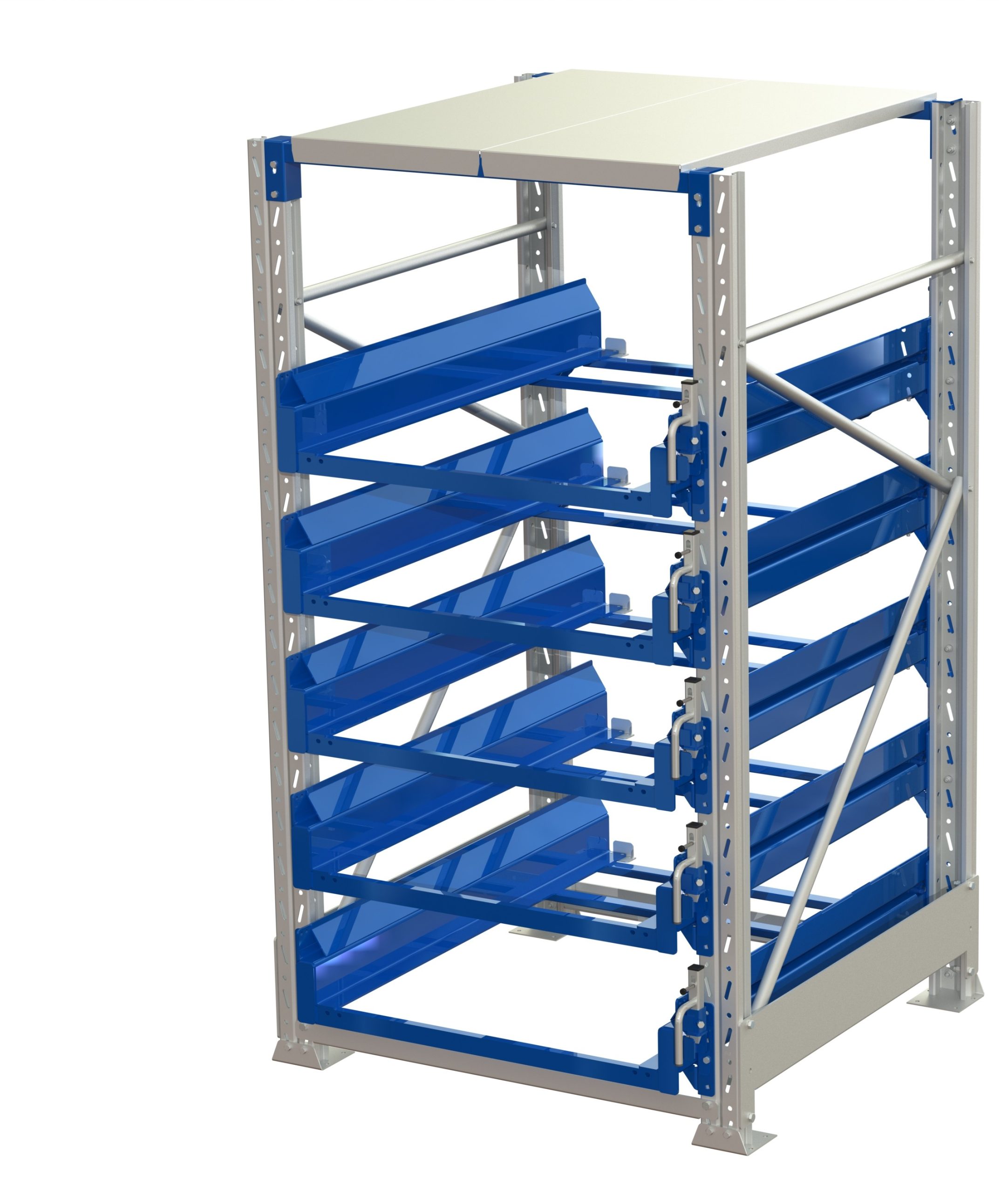 Psu - pallförvaringsmodul, 5 utdragshyllor, 600 kg, 70% utdragskapacitet, kortsidehanterad, med säkerhetslås - image 2 Psu - pallförvaringsmodul, 5 utdragshyllor, 600 kg, 70% utdragskapacitet, kortsidehanterad, med säkerhetslås - image 2