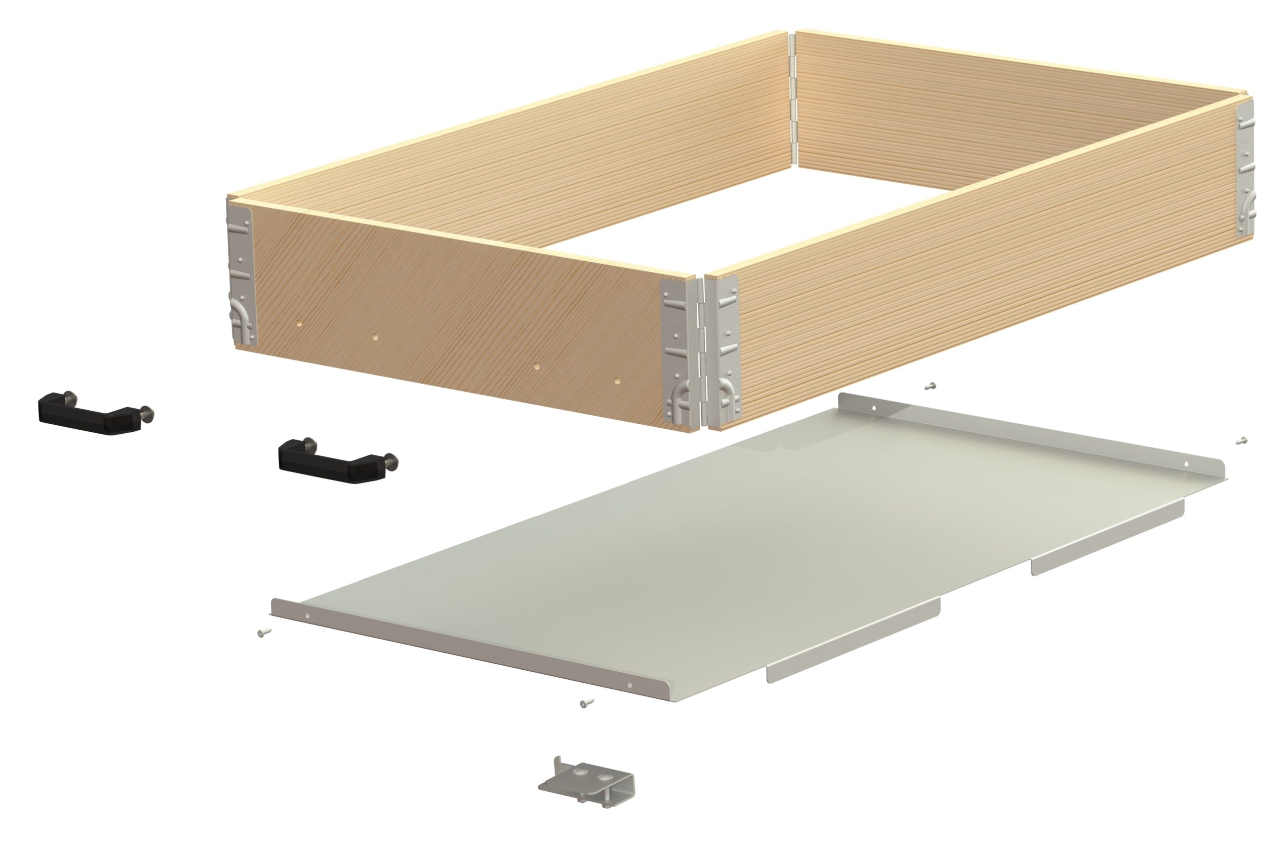 Pallkragesats för balkmonterad utdragsenhet, 700 kg, 70%