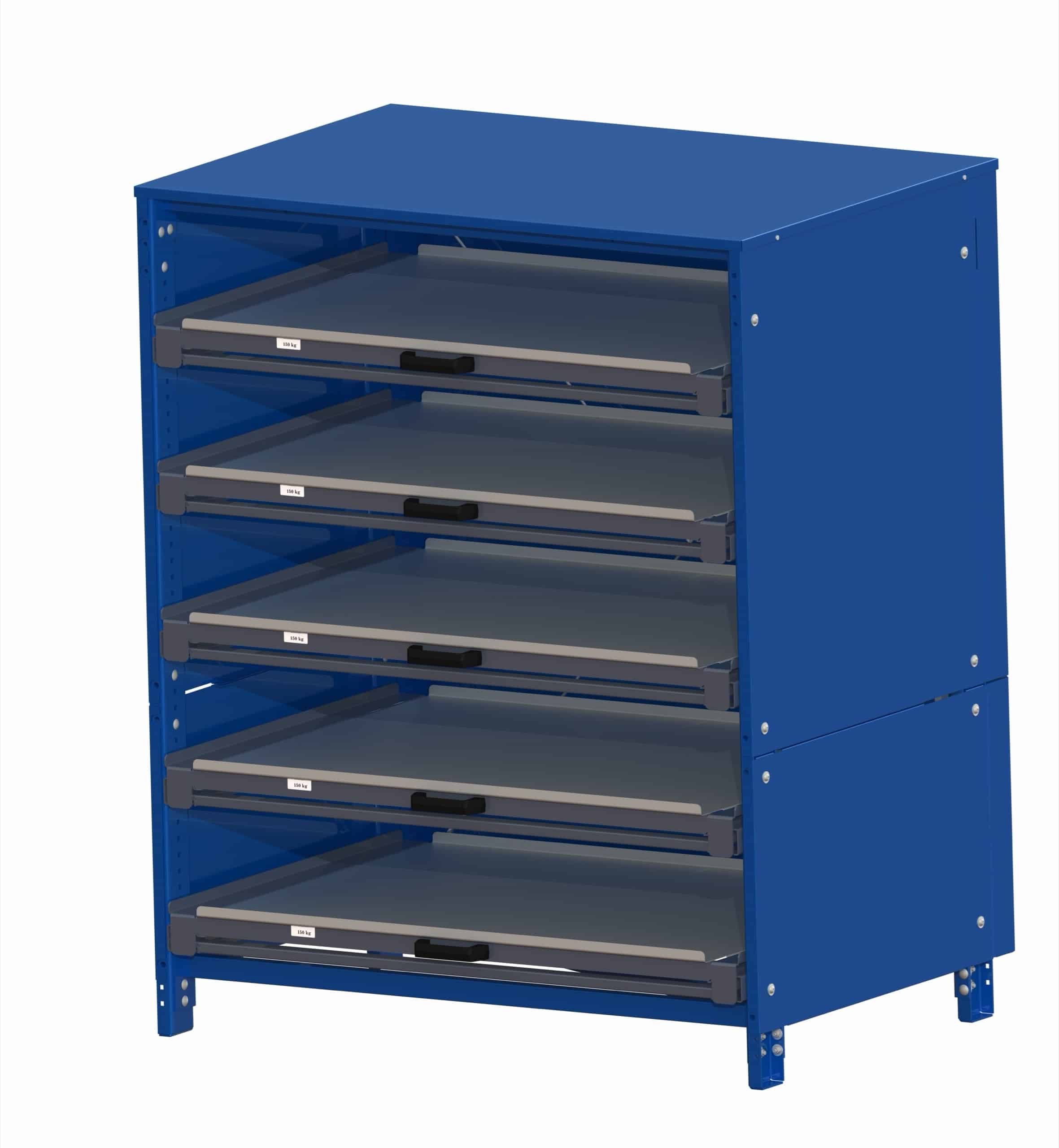 Inklädnadssats för industribyrå, långsidehanterad, 100% utdragskapacitet, 1560 mm, pulverlackerad, sidor och baksida - image 2 Inklädnadssats för industribyrå, långsidehanterad, 100% utdragskapacitet, 1560 mm, pulverlackerad, sidor och baksida - image 2